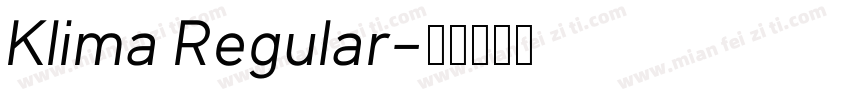 Klima Regular字体转换